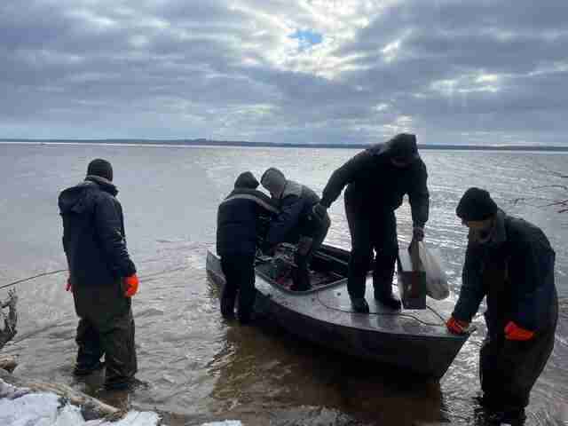 Були на 150 метрів від берега: понад 40 рибалок опинилися на крижинах і дрейфували річкою (ФОТО/ВІДЕО)