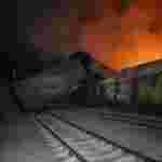 Через масштабну пожежу в Чорткові затримується поїзд (ВІДЕО, ФОТО)