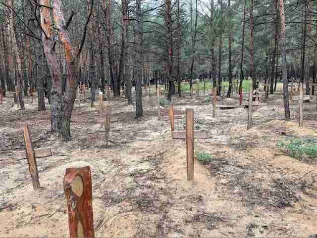 Декілька сотень тіл: у лісі біля Ізюма знайдено місце масового поховання (ФОТО)