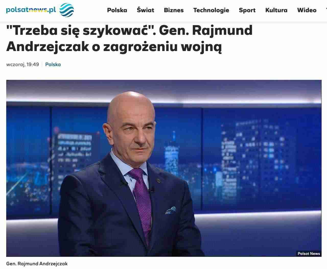 Колишній начальник польського генштабу закликає Польщу готуватися до війни з Росією