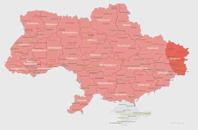 Львівщину підняли по тривозі під час загрози ракетних ударів по території України