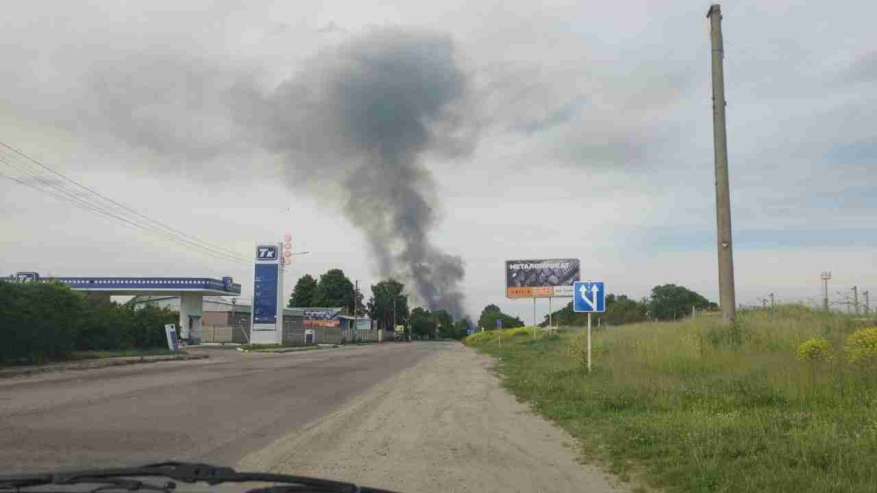 Масштабна пожежа на Київщині (фото)