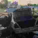 Момент загоряння автомобіля у Львові: водій отримав опіки (відео, фото)