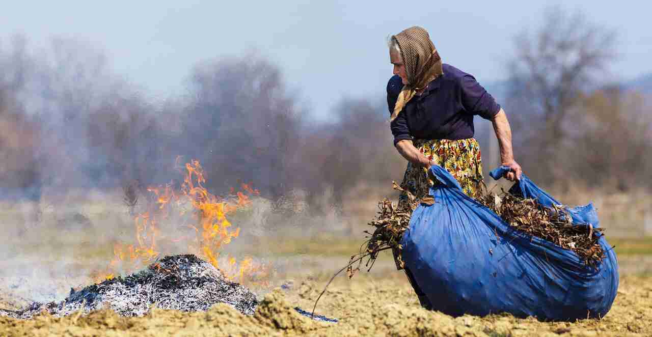 На Львівщині під час спалювання сухостою обгоріла жінка