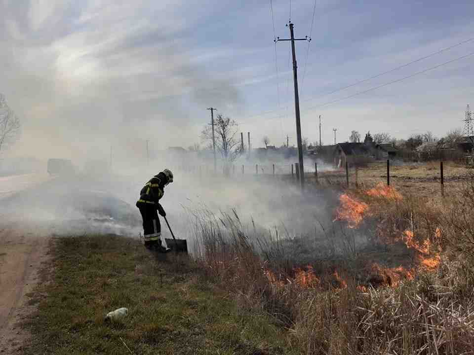 На Львівщині через підпал сухої трави сталася пожежа (фото)