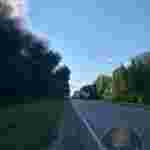 На Львівщині горить вантажівка (фото, відео)