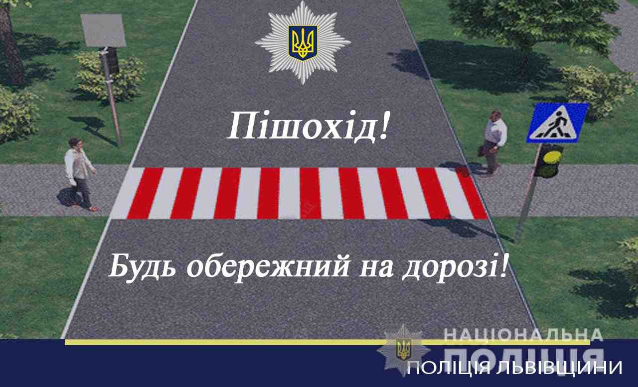 На Львівщині поліцейські за три дні оштрафували понад 300 порушників-пішоходів