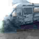На Львівщині згоріли три автобуси через пожежу сухої трави (фото)