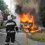 На Львівщині згорів рейсовий автобус «Еталон» (фото)