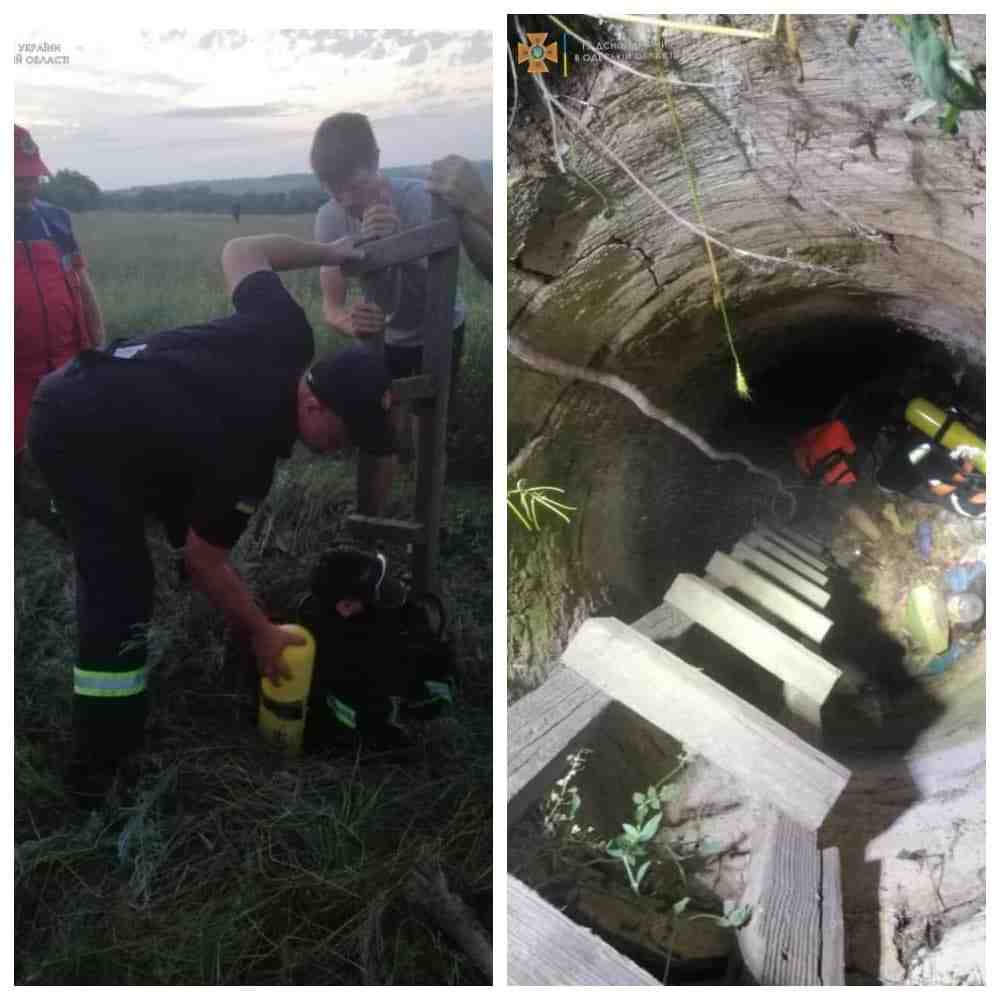 На Одещині дістали тіла батька з сином із 10-ти метрового колодязя зі сміттям (фото)