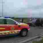 На трасі «Київ-Чоп» водійка BMW Х-5 влетіла у відбійник (фото)