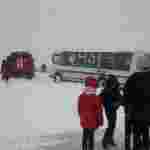 На Волині у сніговому заметі застряг шкільний автобус з дітьми (фото, відео)