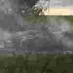 На Яворівщині згорів вщент перекинутий на дах автомобіль (фото)