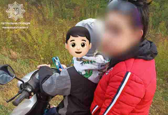 П’яна водійка скутера на Рівненщині везла дитину до школи, бо запізнилася на маршрутку (ФОТО)