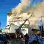 Пожежу у костелі в Брюховичах ліквідовують 44 рятувальники (ФОТО, ВІДЕО)
