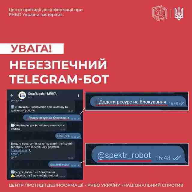 Росіяни створили бот, за допомогою якого збирають інформацію про українців