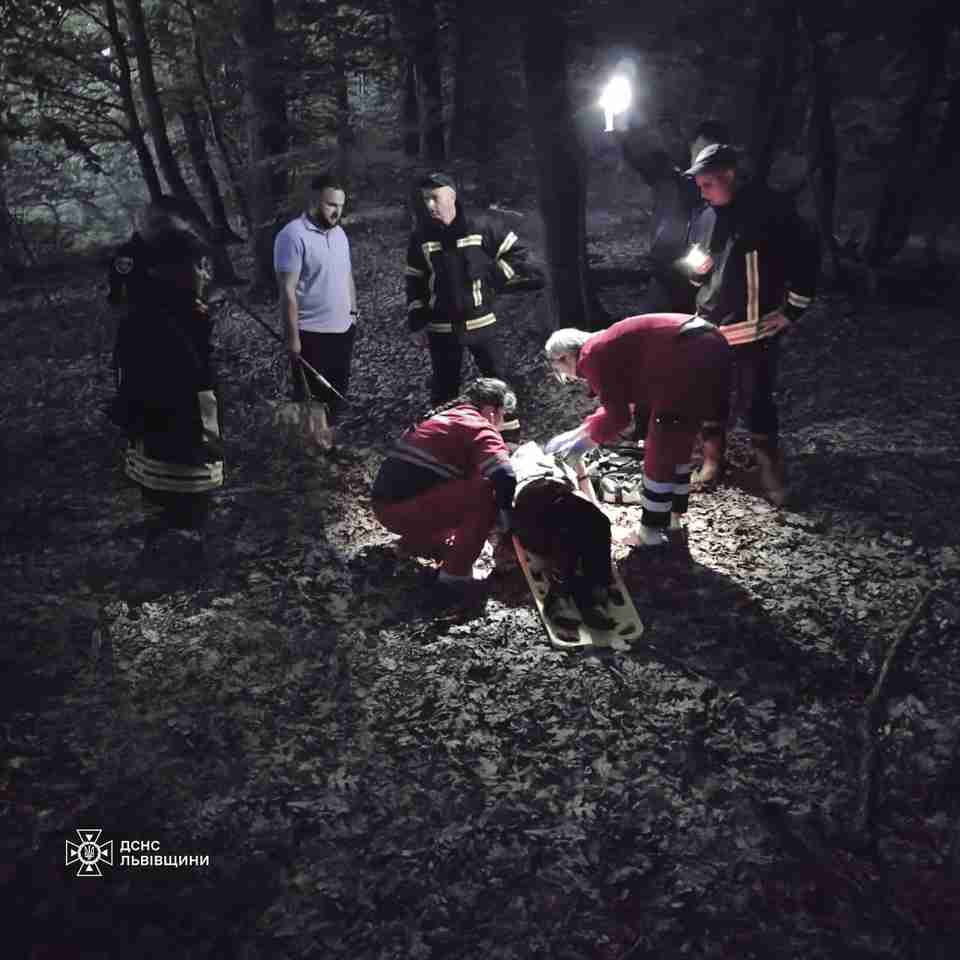 Рятувальники та правоохоронці розшукали жінку, яка заблукала у лісному масиві на Львівщині (ФОТО)