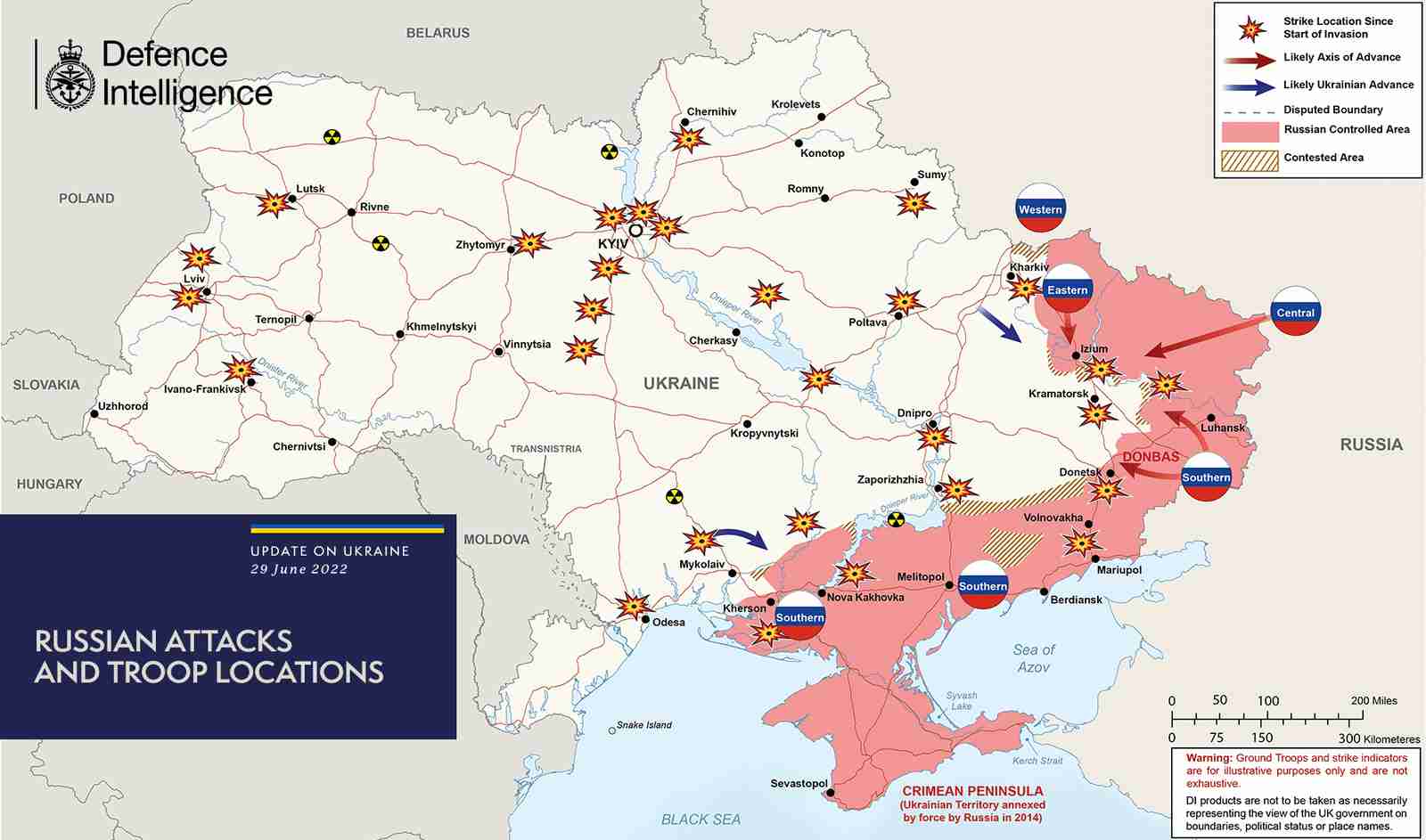 Що відбувається на фронті: Міноборони Великої Британії опублікувало актуальну карту бойових дій