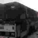 У Червонограді згорів вщент автобус (фото)