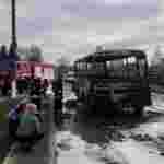 У Дрогобичі під час руху загорівся автобус (фото)