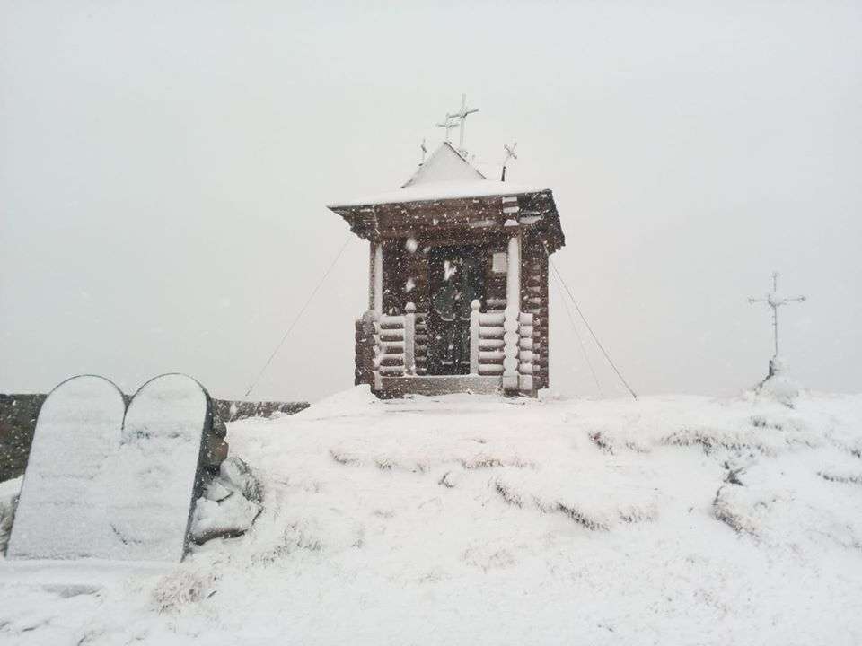 У Карпатах в травні випав сніг (фото)
