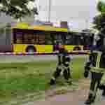 У Києві чоловік кинув «коктейль Молотова» в салон тролейбуса з пасажирами (ФОТО, ВІДЕО)