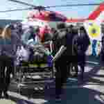 У львівську лікарню гелікоптером доправлено постраждалого у ДТП (фото, відео)