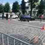 У Львові мотоцикліст в`їхав у мікроавтобус (відео)