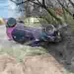 У Рудному внаслідок ДТП перекинувся автомобіль (відео, фото)