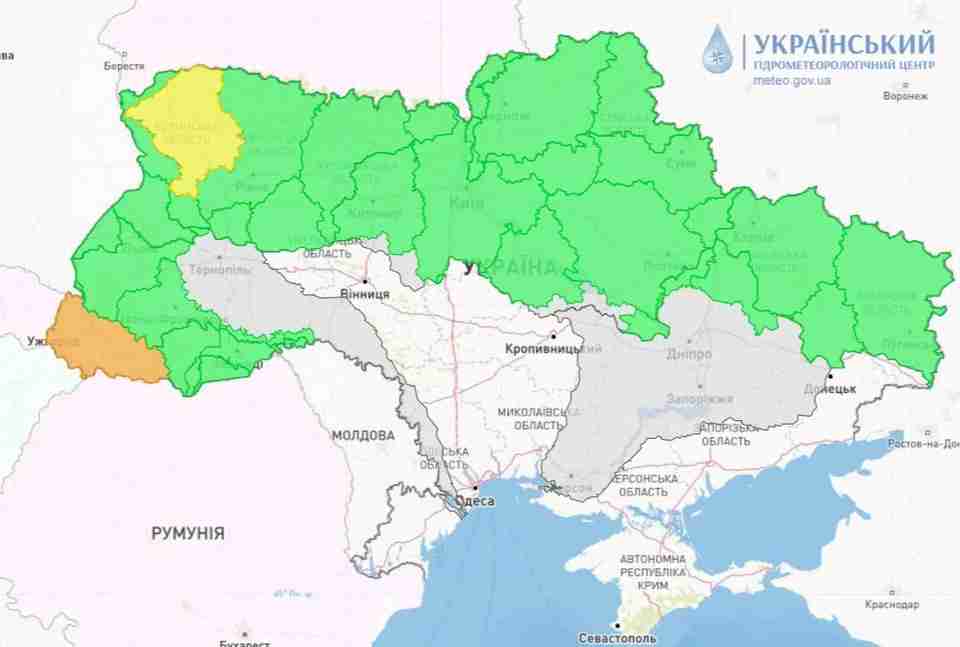 Увага! В Україні очікується підтоплення та селі (КАРТА)