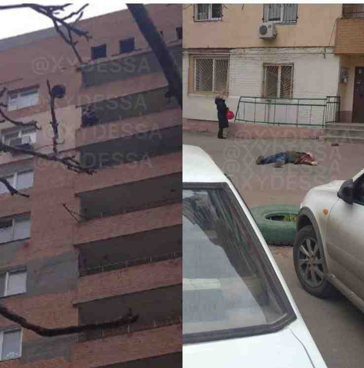 В Одесі чоловік стрибнув з балкону 13-го поверху: відео (відео 18+, фото)